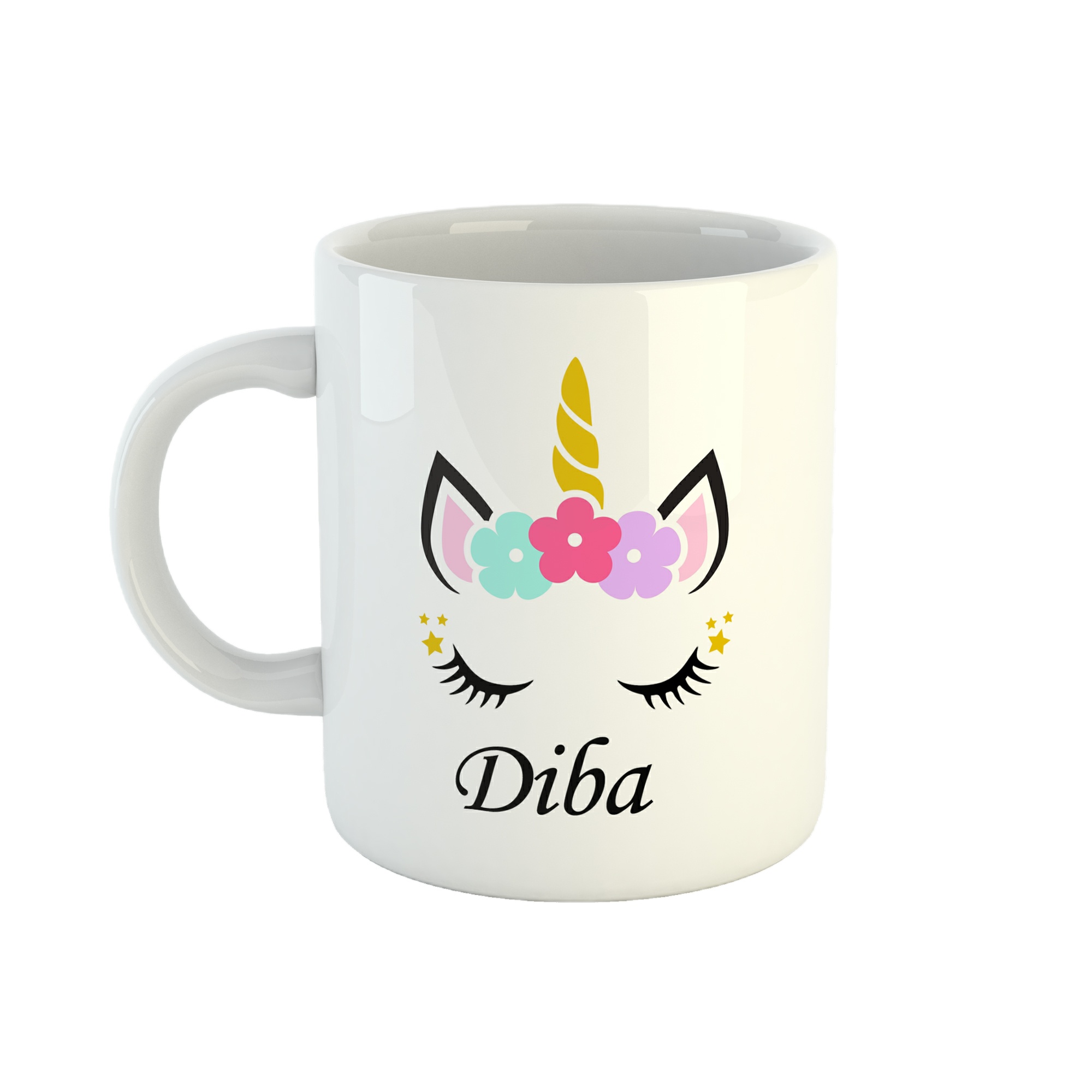 ماگ طرح اسم دیبا مدل unicorn کد 31