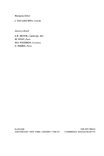 خرید و دانلود نسخه کامل کتاب Handbook of Theoretical Computer Science. Volume A: Algorithms and Complexity