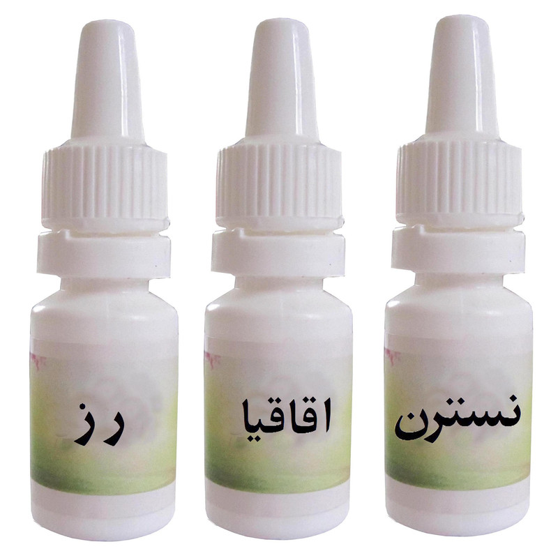 اسانس شمع مدل اقاقیا و رز و نسترن حجم 10 میلی لیتر بسته 3 عددی