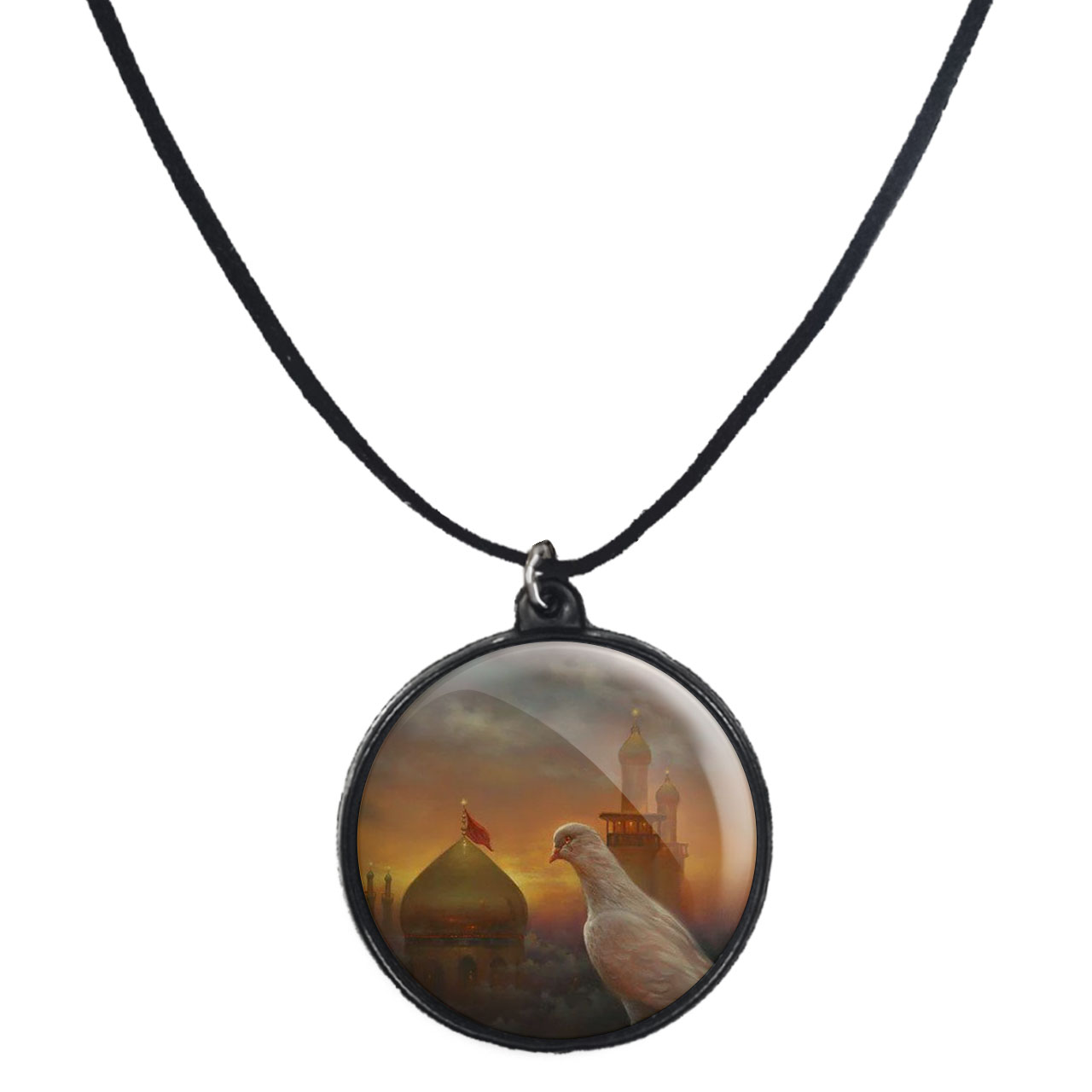 گردنبند پرمانه طرح امام حسین کد pmb.23570 مدل دو طرفه