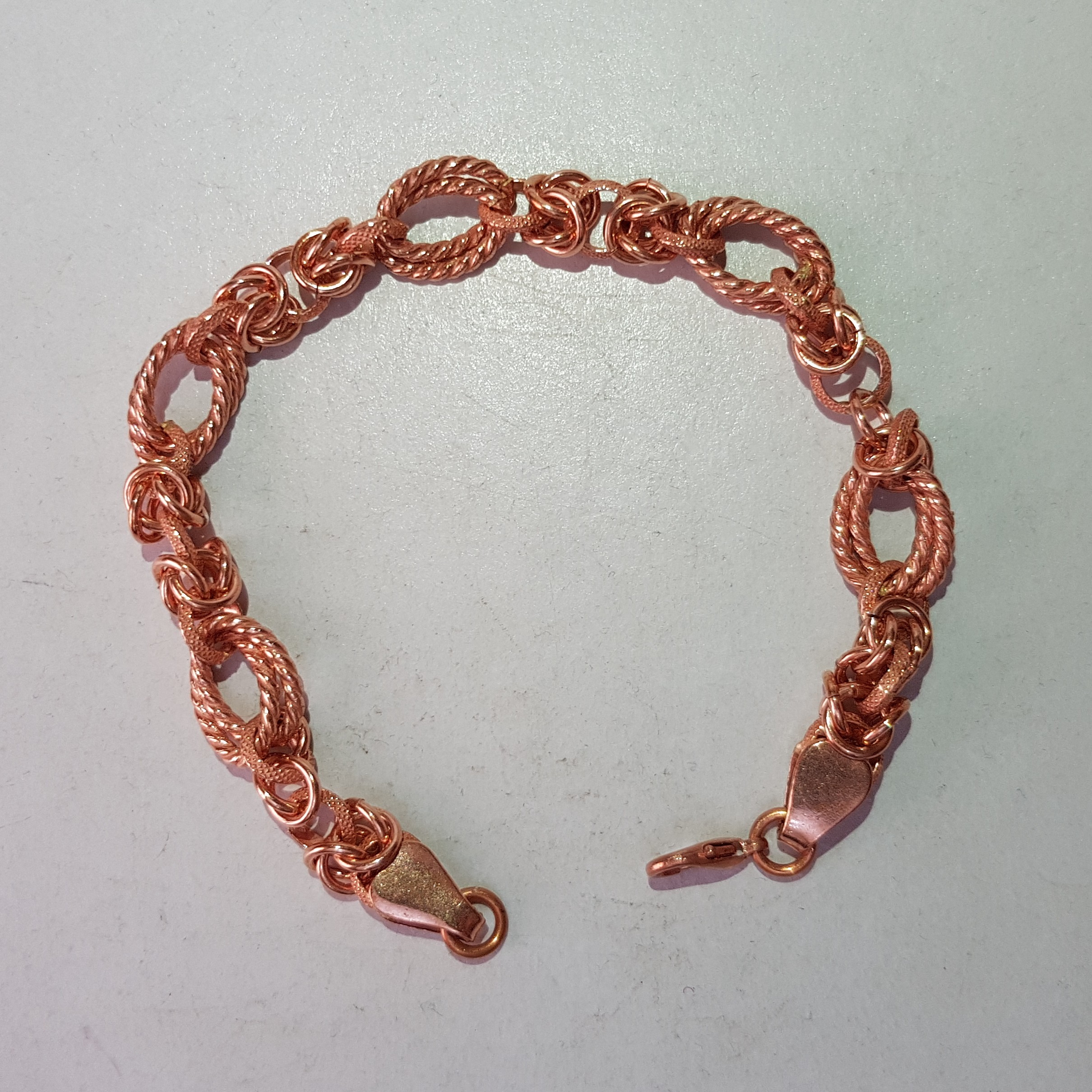 دستبند مسی قطاری مدل 3