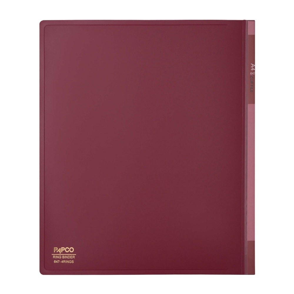 کلاسور 4 حلقه پاپکو مدل مات کد 647-4RING رنگ زرشکی