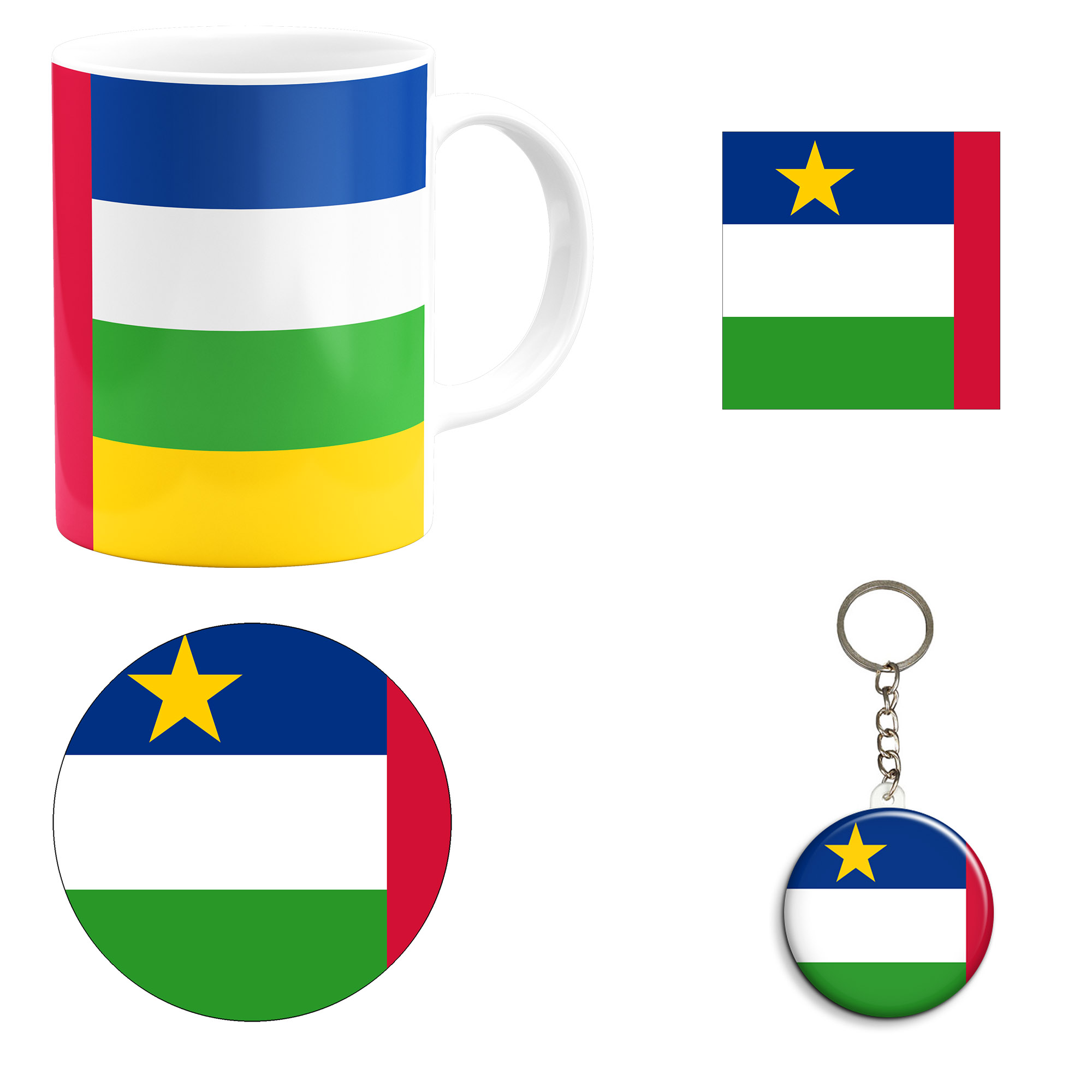 ست هدیه ماگ طرح پرچم آفریقای مرکزی مدل Central African Republic کد M1