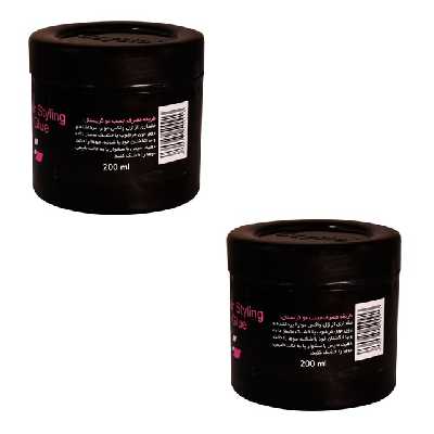 چسب مو کریستال مدل 001 حجم 200 میلی لیتر مجموعه 2 عددی