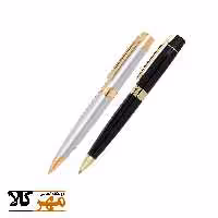 قلم خودکار تکی رنگ نیمه کروم براق مشکی گیره زرد SHEAFFER مدل 300