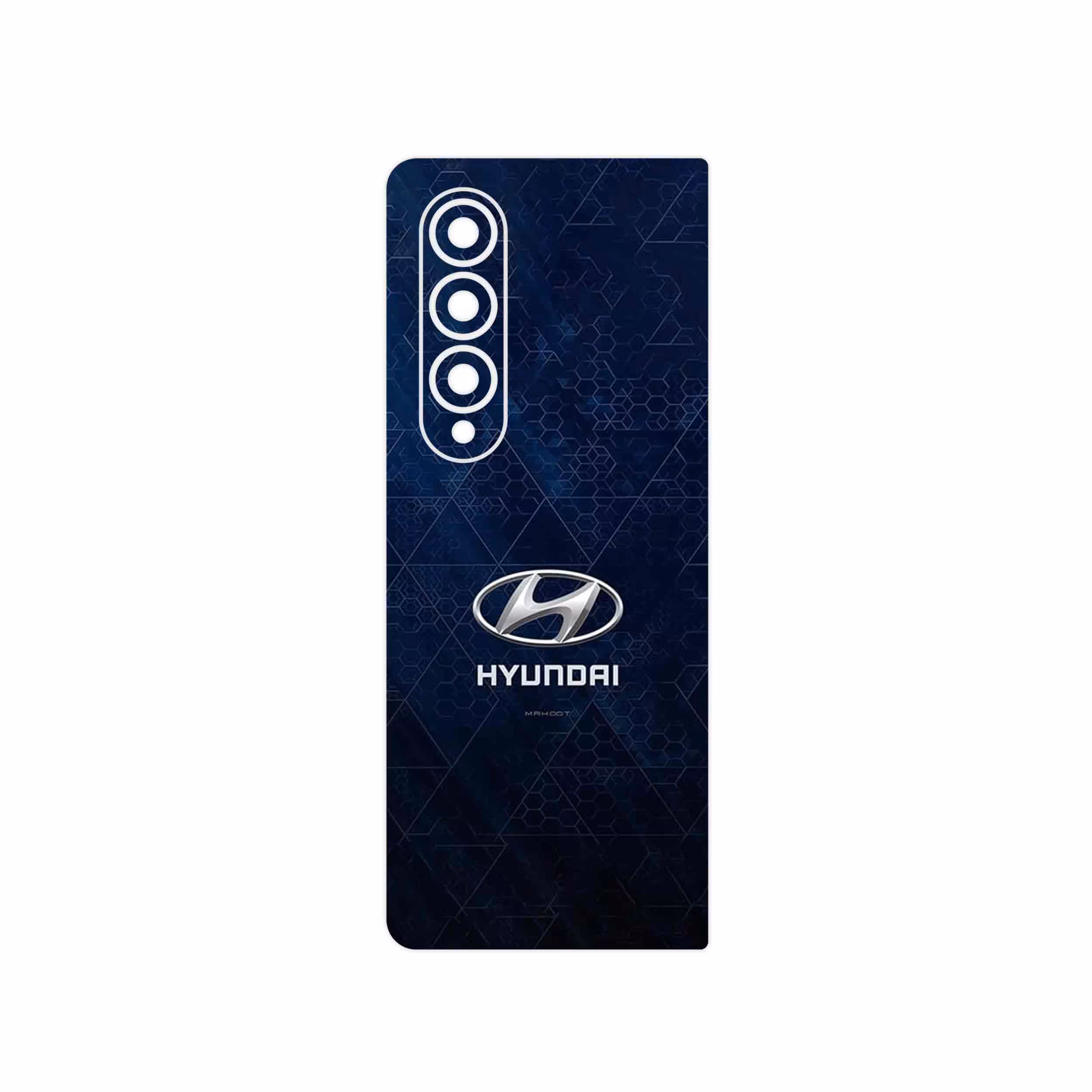 برچسب پوششی ماهوت مدل Hyundai_Logo مناسب برای گوشی موبایل سامسونگ Galaxy Z Fold4