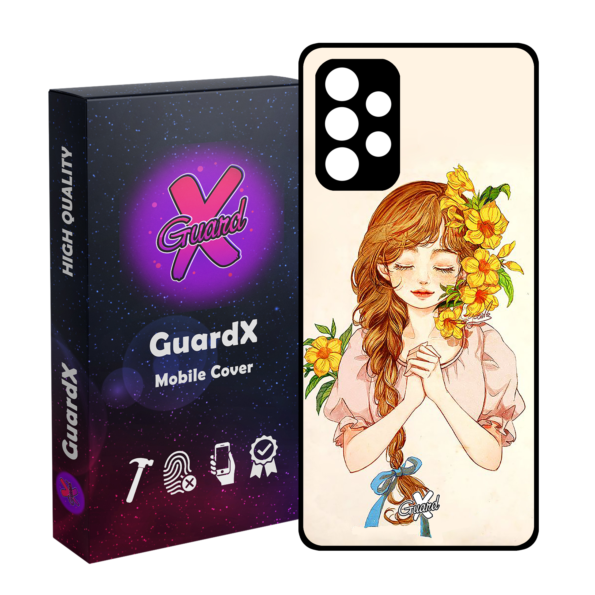 کاور گارد ایکس طرح دختر مدل Glass10317 مناسب برای گوشی موبایل سامسونگ Galaxy A72