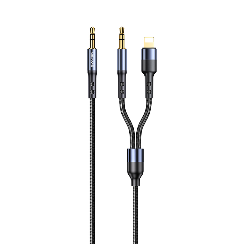 کابل تبدیل لایتنینگ / AUX به AUX یوسمز مدل us-sj554 طول 1.2 متر