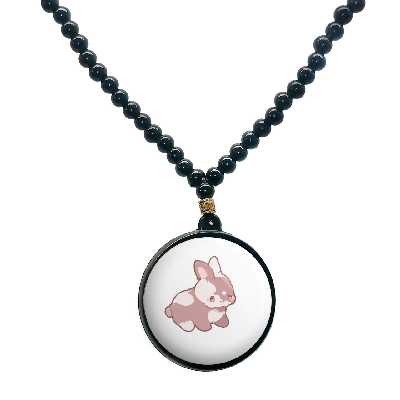 گردنبند پرمانه طرح حیوانات کیوت کد pmd.21539 مدل دو طرفه