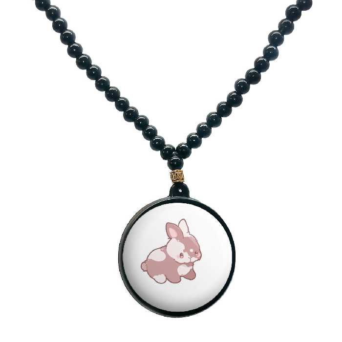 گردنبند پرمانه طرح حیوانات کیوت کد pmd.21539 مدل دو طرفه