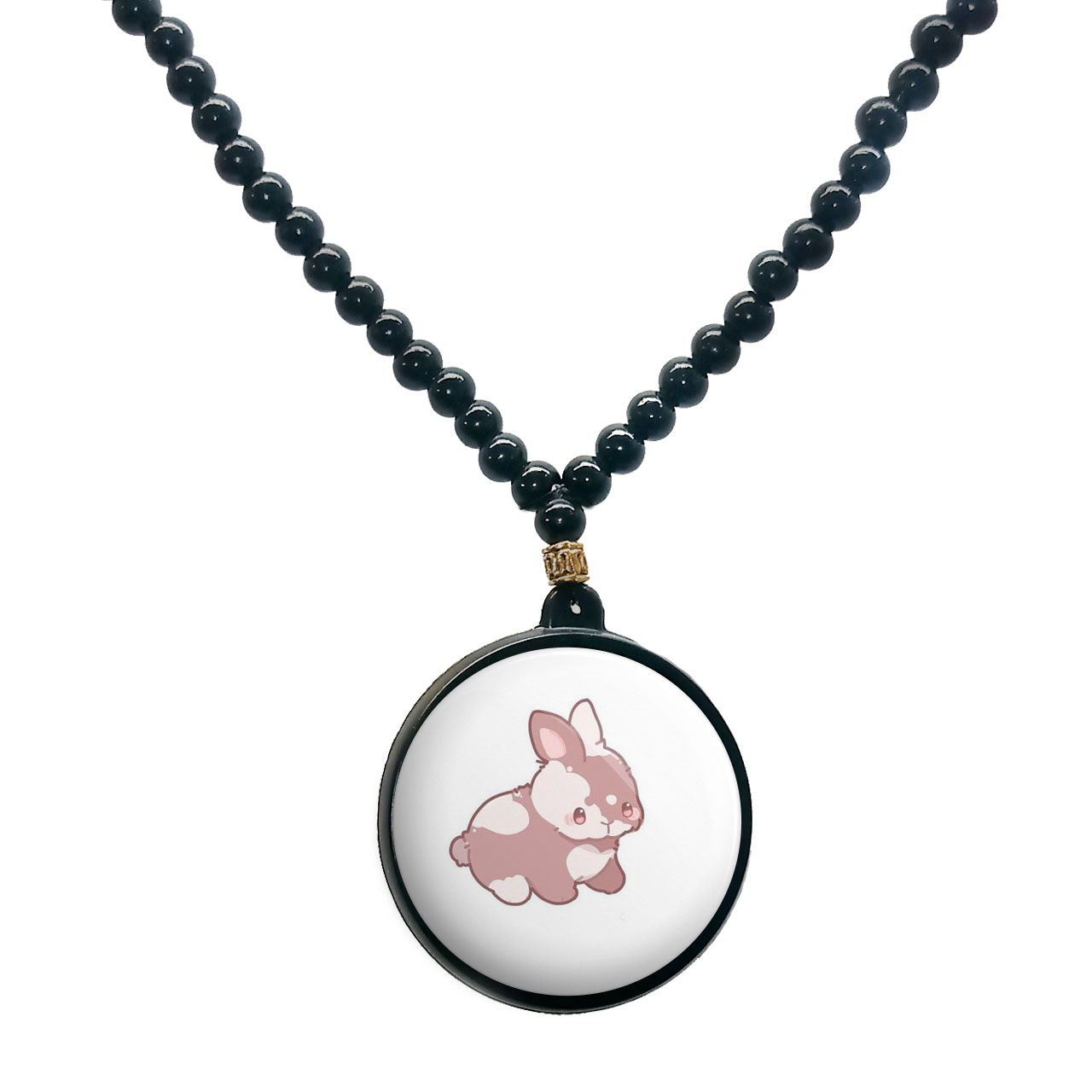 گردنبند پرمانه طرح حیوانات کیوت کد pmd.21539 مدل دو طرفه