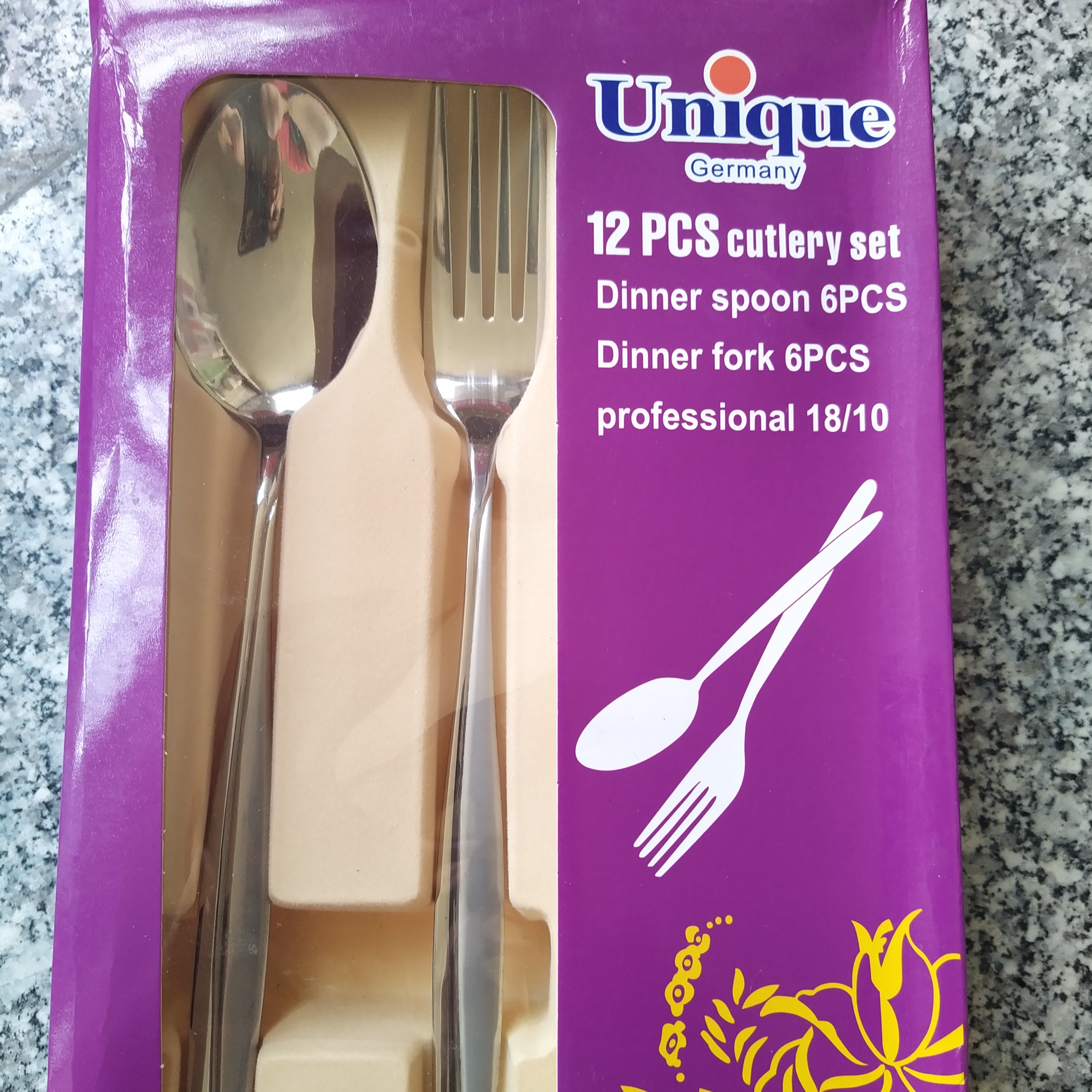 قاشق و چنگال یونیک اصل مدل ماینز مارک حک شده  