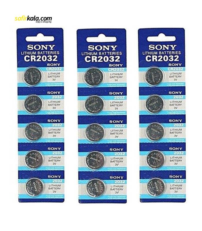 باتری سکه ای سونی مدل 2032 بسته 15 تایی