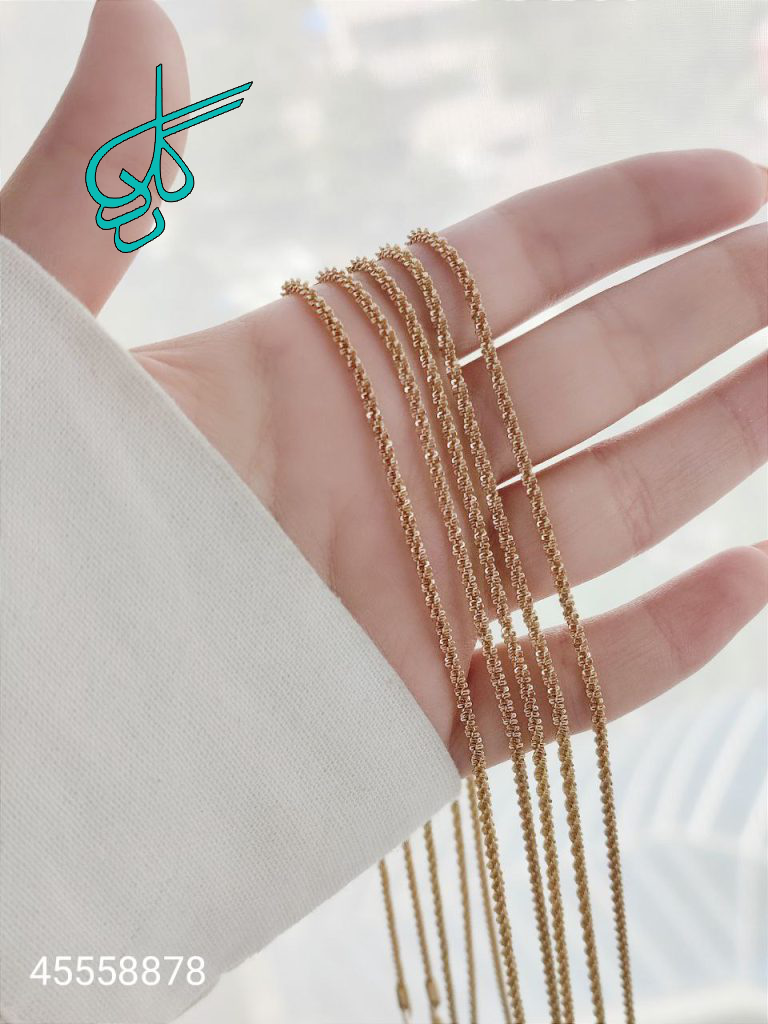 خرید زنجیر خاویاری طلایی رنگ ثابت کد 1415119 - ردگل