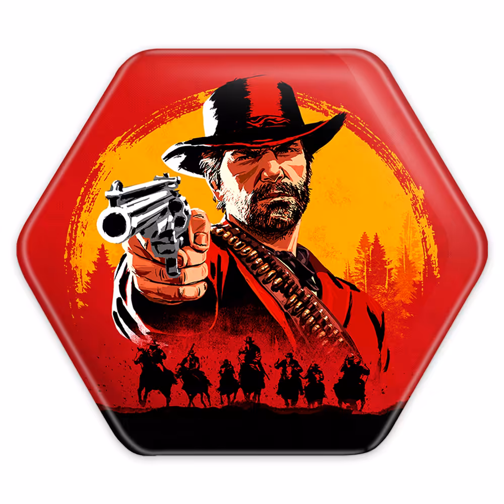 پیکسل خندالو طرح رد دد Red Dead مدل شش ضلعی کد 10293
