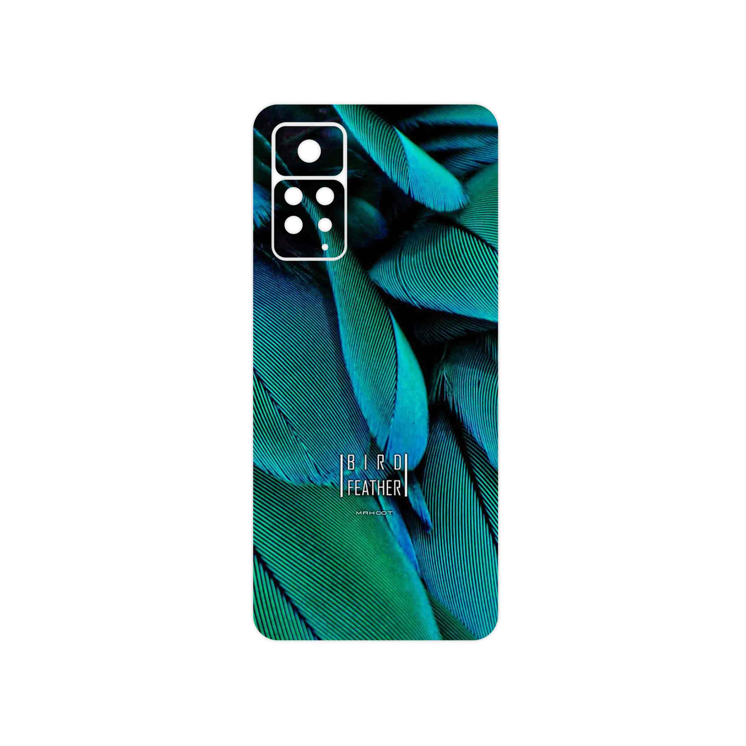 برچسب پوششی ماهوت مدل Green Feather مناسب برای گوشی موبایل شیائومی Redmi Note 11 Pro Plus 5G (India)