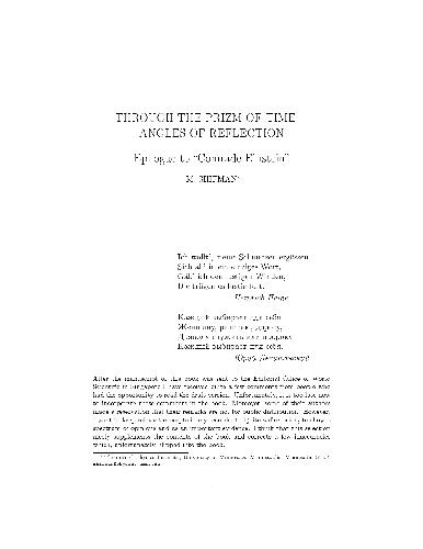 خرید و دانلود نسخه کامل کتاب Through the prizm of time angles of reflection (Unpublished epilogue to Comrade Einstein, Sept-2007)