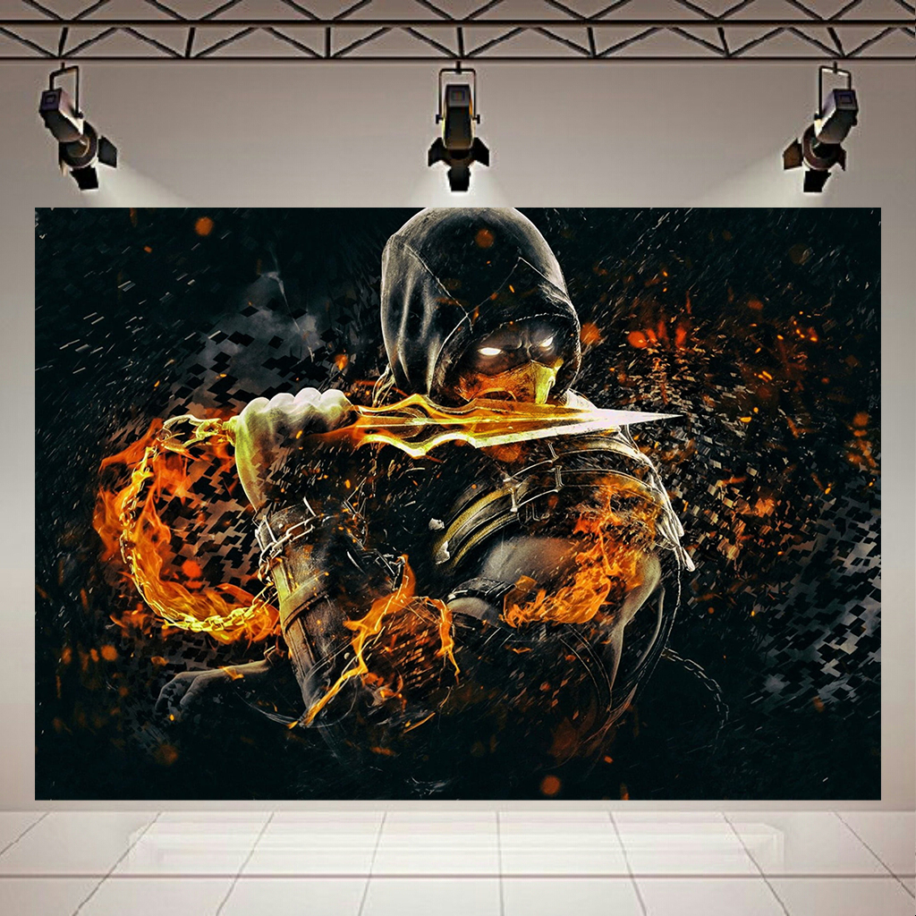تابلو بوم طرح گیم مدل Scorpion Mortal Kombat کد AR2194