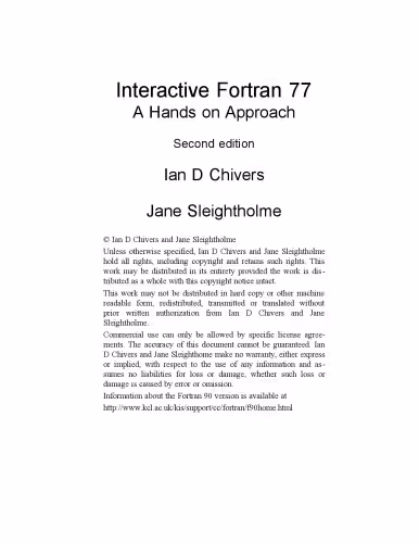 خرید و دانلود نسخه کامل کتاب Interactive Fortran77. A hands on approach