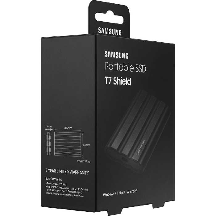 اس اس دی اکسترنال سامسونگ مدل T7 SHIELD ظرفیت یک ترابایت