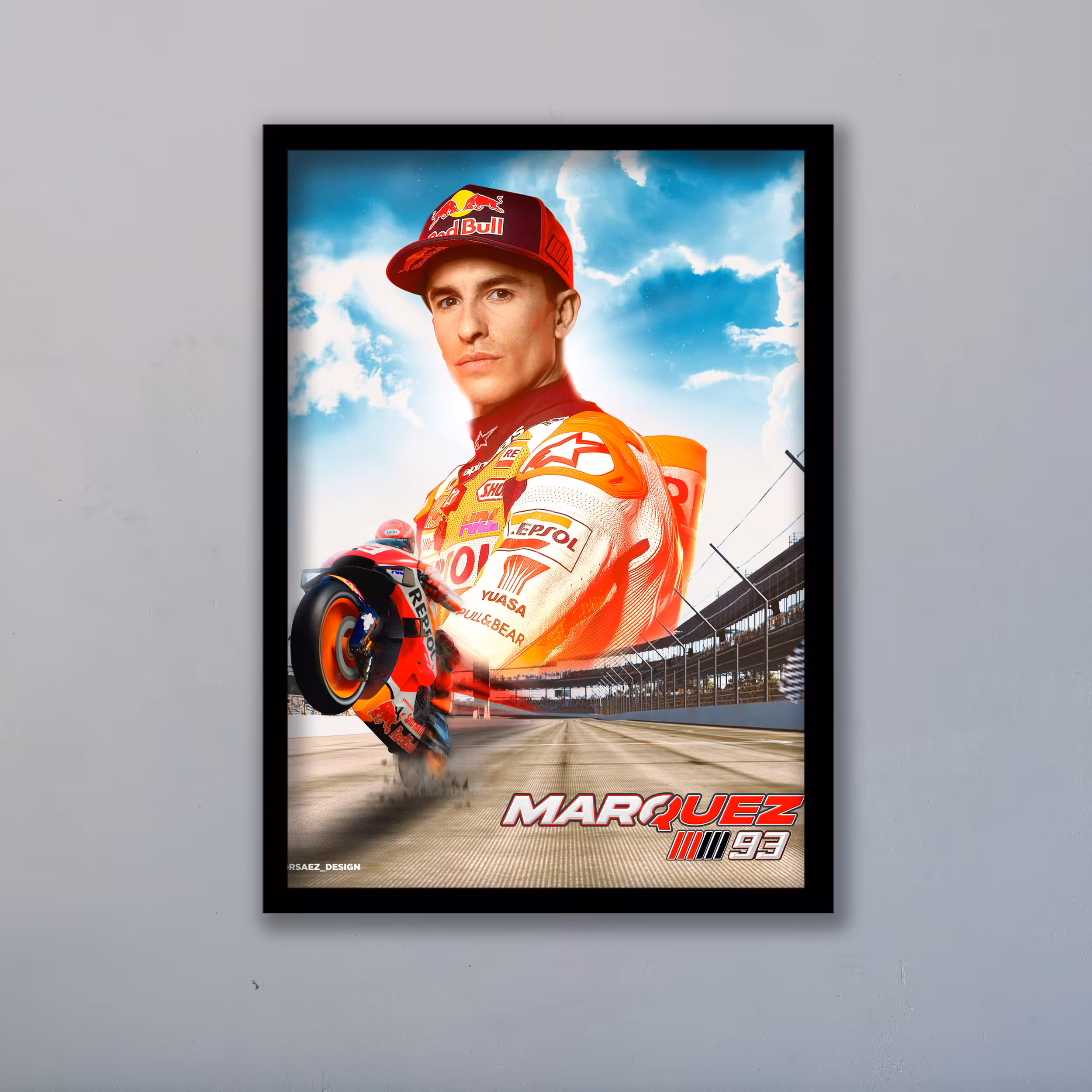 تابلو مدل موتوجی پی مارک مارکز Motogp کد LAG1030