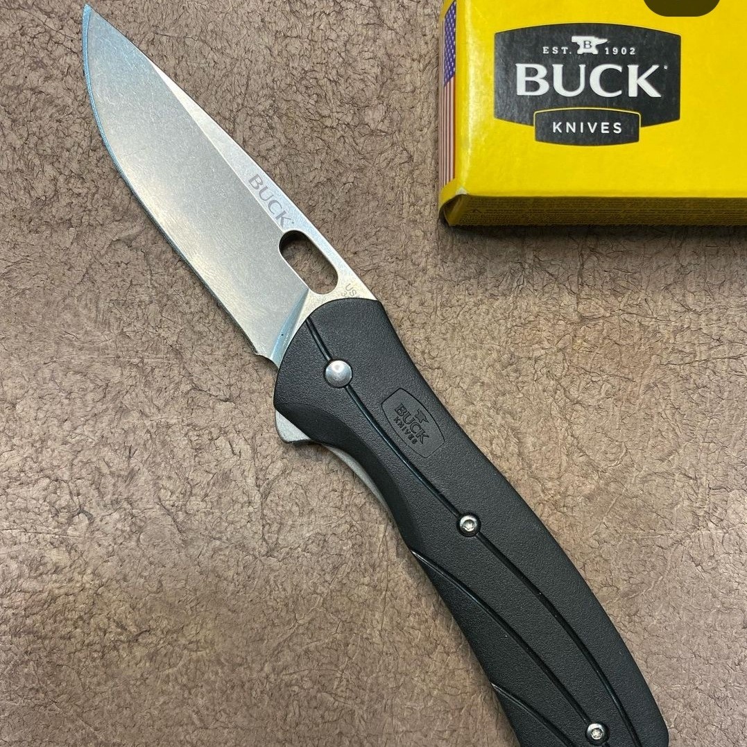 چاقو باک اورجینال  تولید کشور آمریکا   کار درجه یک دسته فایبر مشکی