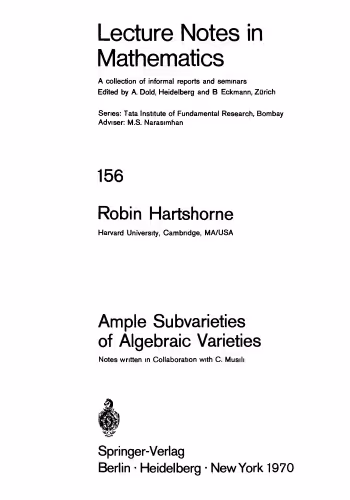 خرید و دانلود نسخه کامل کتاب Ample Subvarieties of Algebraic Varieties