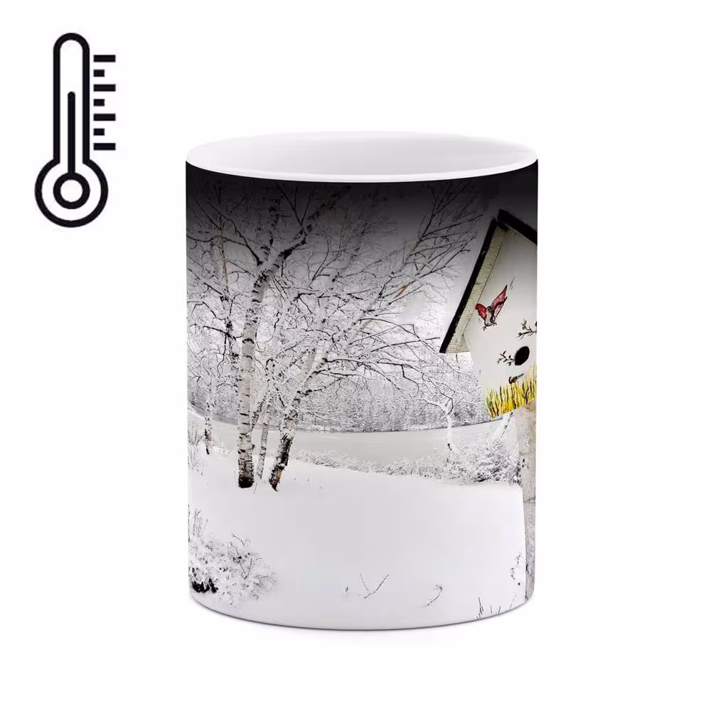 ماگ حرارتی کاکتی طرح منظره برفی مدل mgh15067