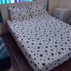 سرویس ملحفه مدل کشدوز niki03.25 طرح ستاره کد 90 یک نفره دو تکه
