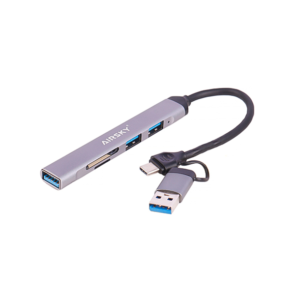 هاب و رم ریدر 5 پورت تایپ سی/USB