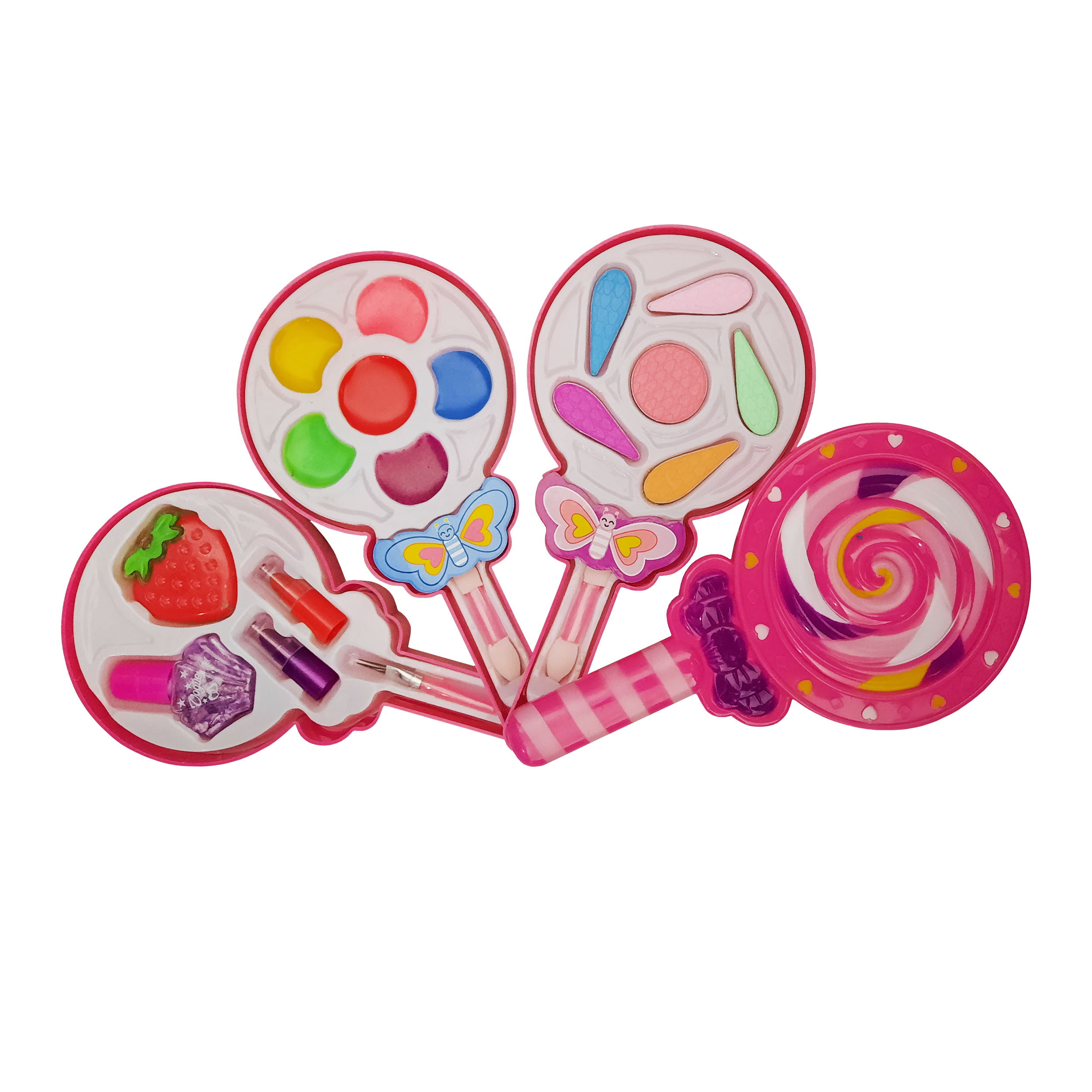 ست اسباب بازی لوازم آرایشی طرح آبنبات چوبی مدل MAKE-UP SET کد 20010