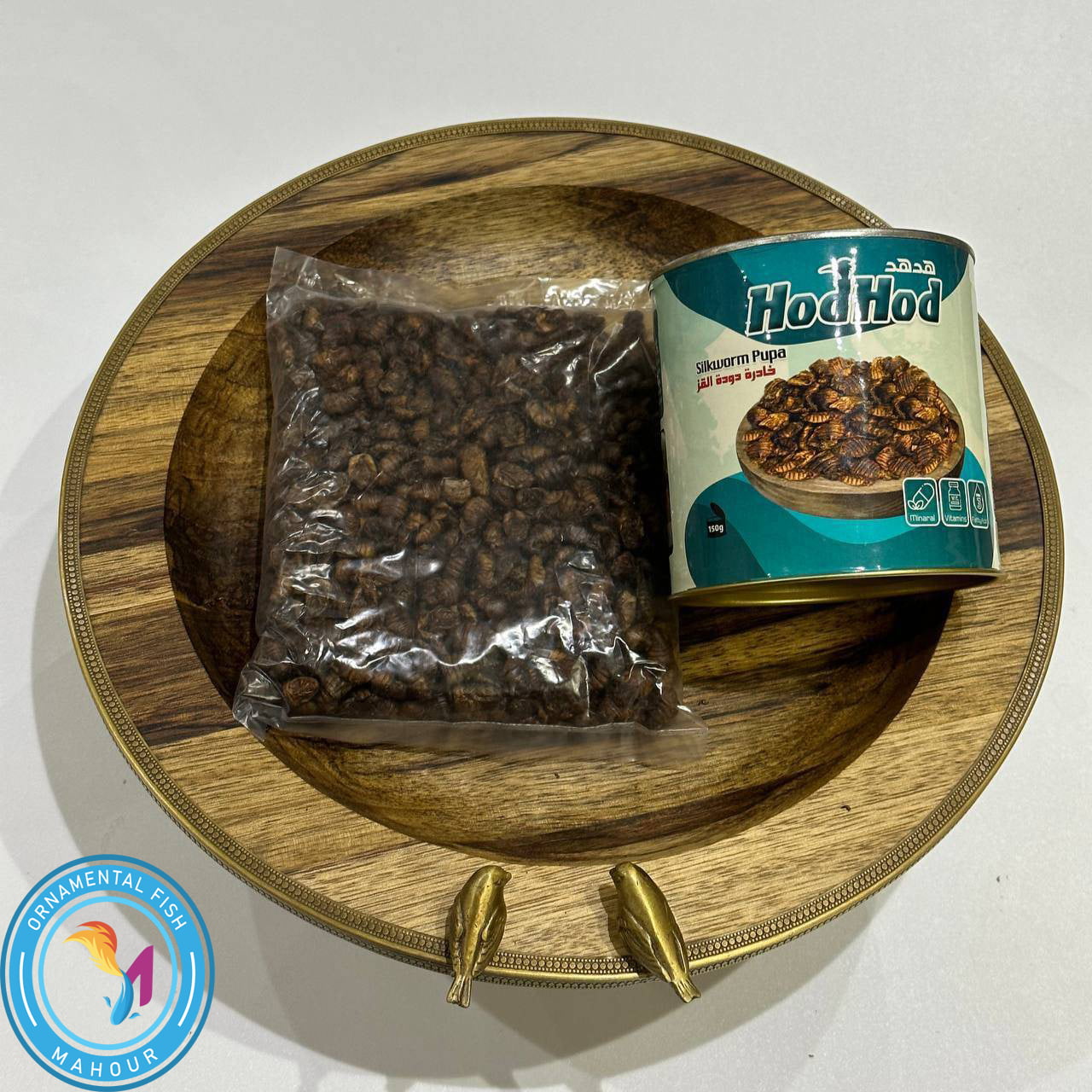 شفیره کرم ابریشم کنسروی هد هد75گرمی - آکواریوم ماهور