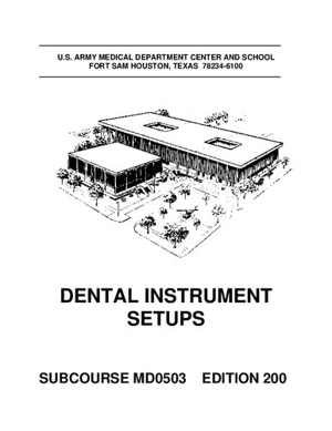[PDF] دانلود کتاب Dental Instrument Setups Md0503, 200th ed, 2006