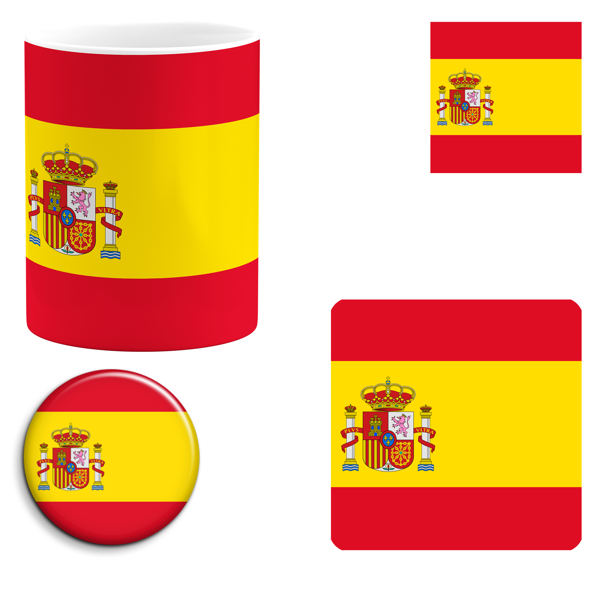 ست هدیه ماگ طرح پرچم اسپانیا مدل spanish کد 01
