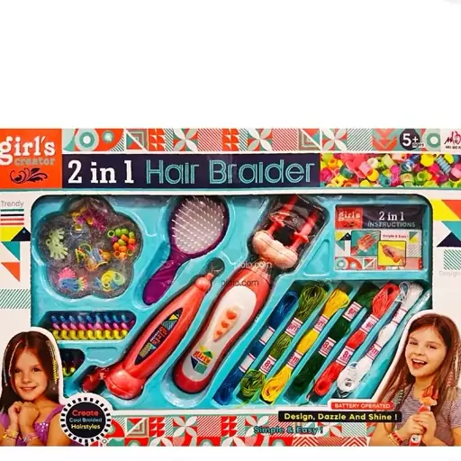 اسباب بازی ست بافت مو hair braider 2 in 1 آیتم 278
