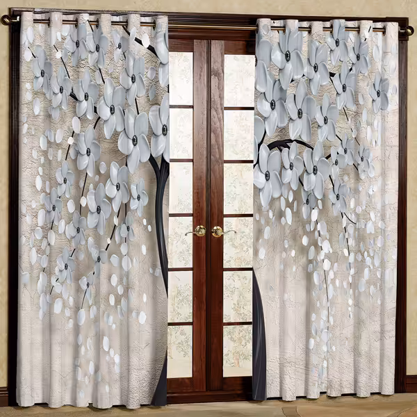 پرده مدل هازان پانچی کد 1 سایز 280x140 سانتی متر