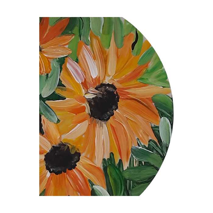  بشقاب دیوارکوب سفالی طرح گل کد D125-S25