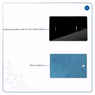 برچسب پوششی ماهوت مدل Blue-Leather مناسب برای تبلت سامسونگ Galaxy Tab S4 10.5 2018 T830