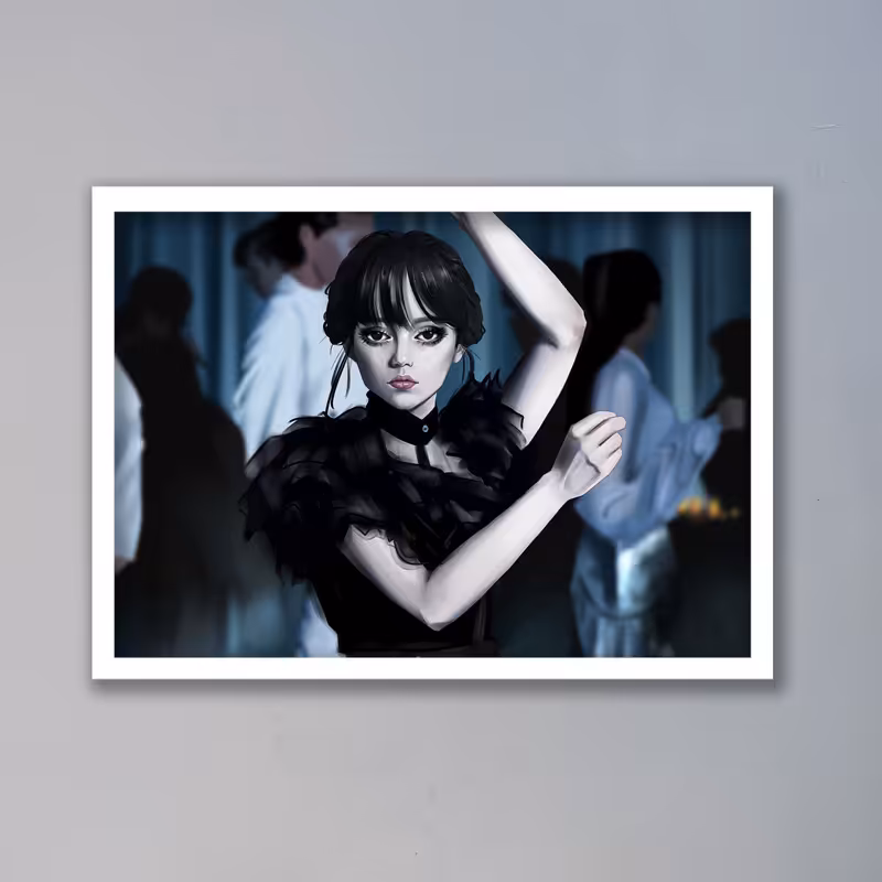 تابلو مدل ونزدی آدامز Wednesday Addams کد LAG1092 | دنیای قاب