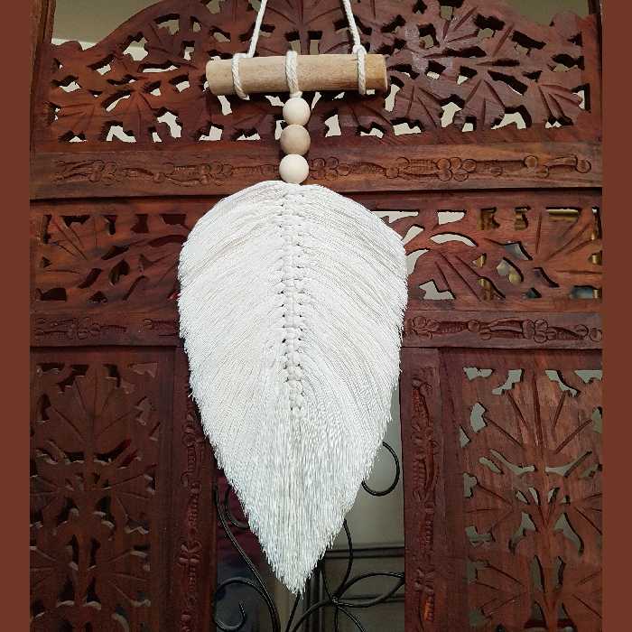 آویز بافتنی مدل مکرومه  MacHang502