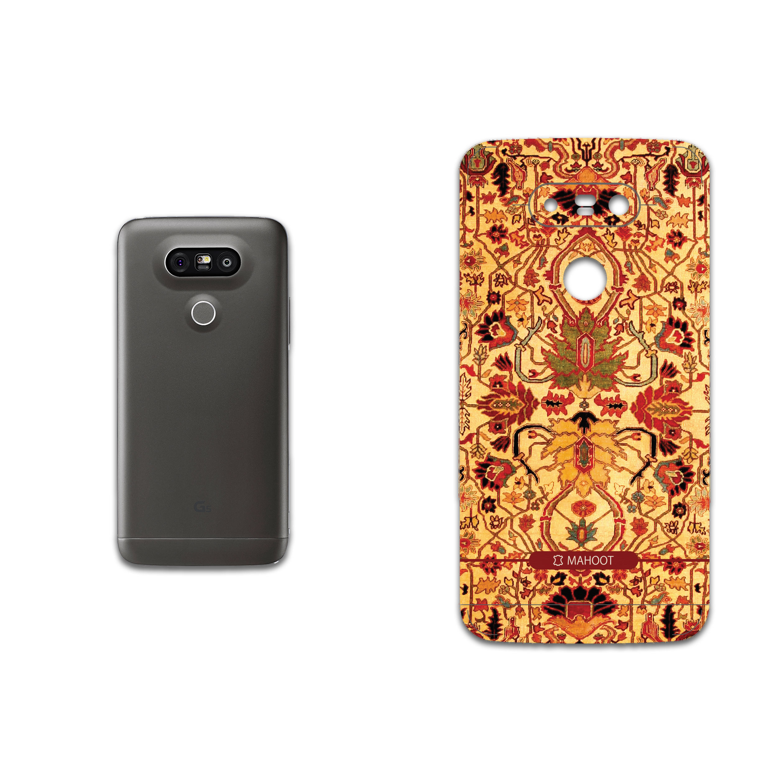 برچسب پوششی ماهوت مدل Persian-Carpet-Yellow مناسب برای گوشی موبایل ال جی G5
