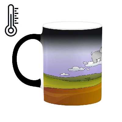 ماگ حرارتی کاکتی طرح فانتزی مدل mgh19024