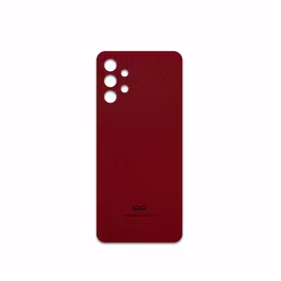 برچسب پوششی ماهوت مدل Red-Leather مناسب برای گوشی موبایل سامسونگ Galaxy A32 4G