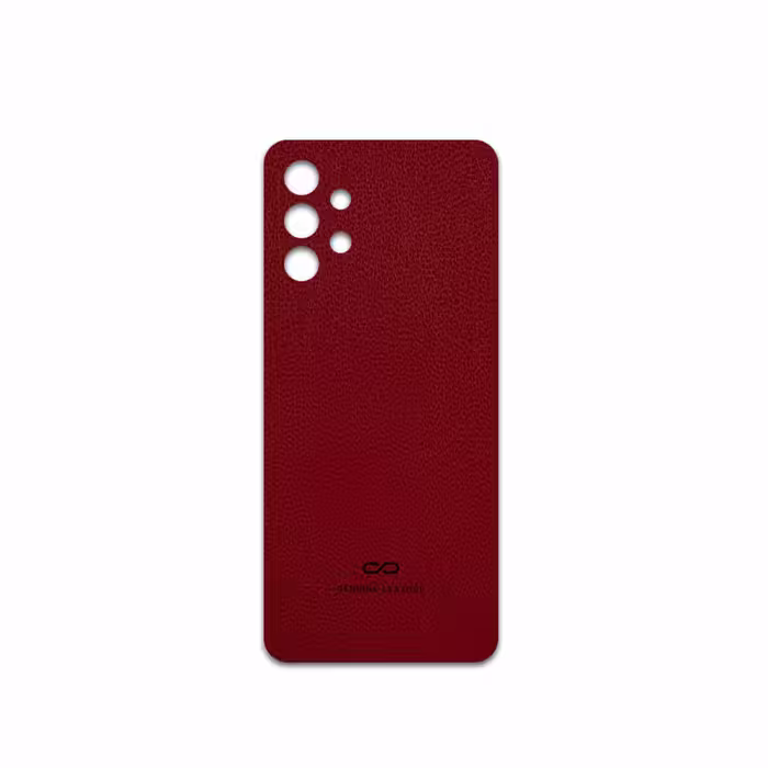 برچسب پوششی ماهوت مدل Red-Leather مناسب برای گوشی موبایل سامسونگ Galaxy A32 4G