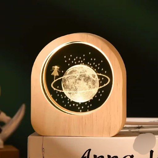 گوی کریستالی قاب چوبی طرح زیبای ماهدخت قطر 8