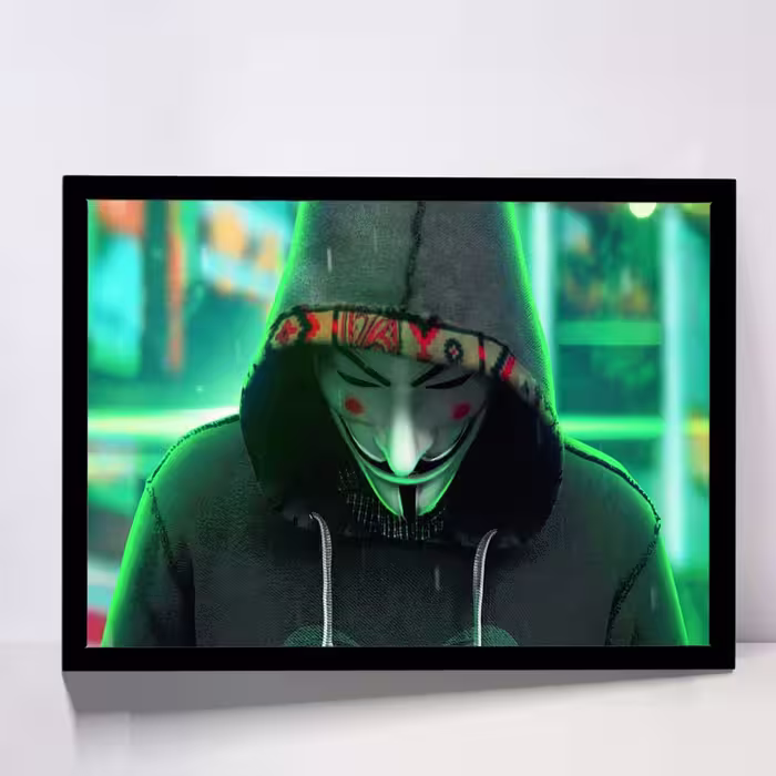تابلو مدل anonymus guy not robot کد F-10027