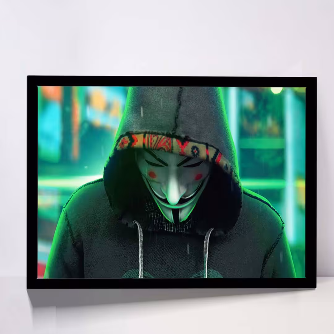 تابلو مدل anonymus guy not robot کد F-10027