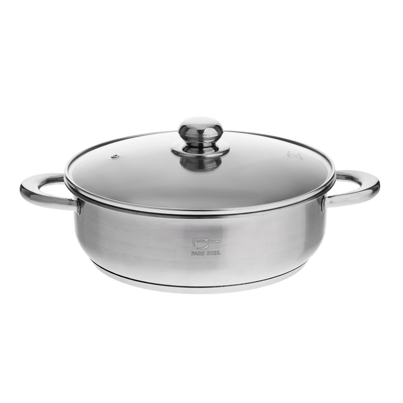 نیم قابلمه پارس استیل مدل ارتفاع کوتاه سایز 28 | کالا مکس