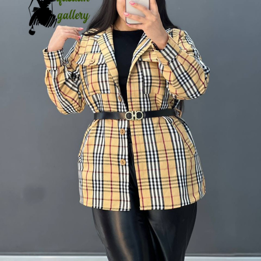 مانتو پاییزه چهارخونه