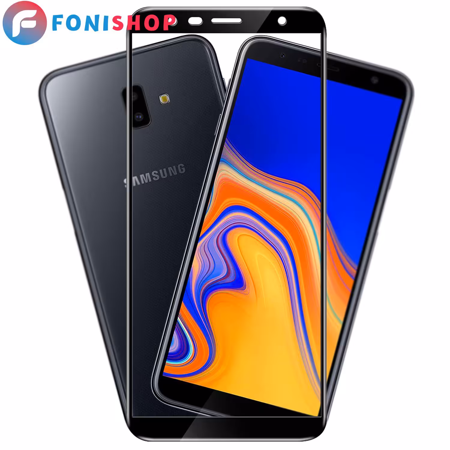 گلس محافظ صفحه نمایش فول تمام صفحه سامسونگ Samsung J6 Plus